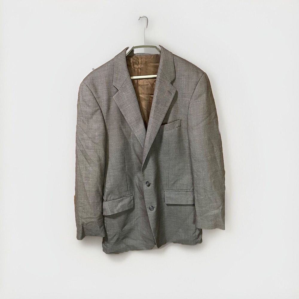 Vintage Chaps Ralph Lauren Blazer Suit Jacket Men's 44T  Brown Wool Coat Classic